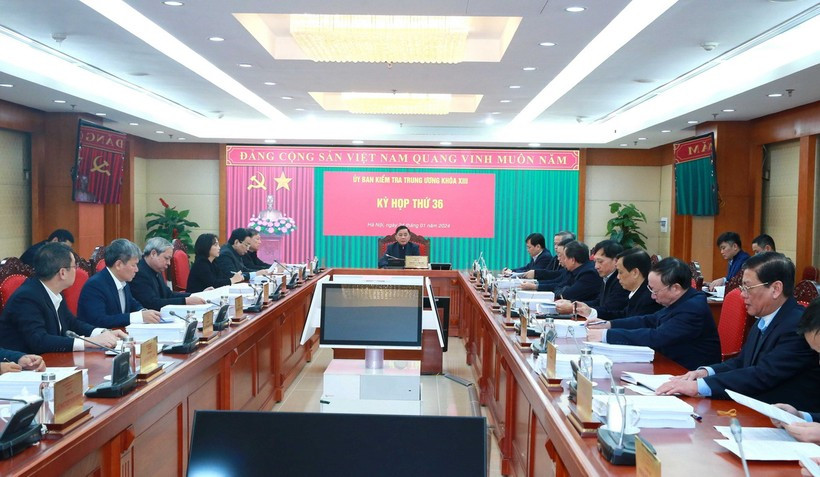 Ủy ban Kiểm tra Trung ương họp Kỳ thứ 36. (Ảnh: TTXVN)