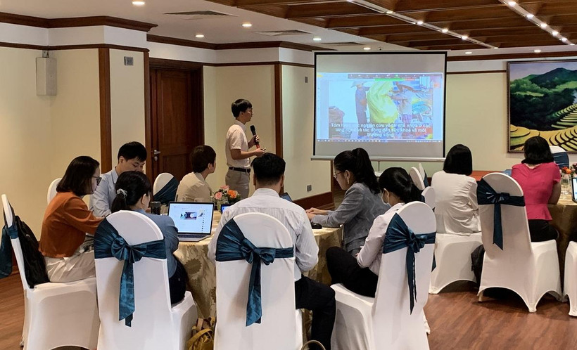 ThS. Nguyễn Đức Vinh - Tổng thư ký Đối tác hành động về Nhựa và Sức khỏe chia sẻ tại sự kiện. (Nguồn: PHA)