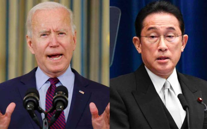 Tổng thống Mỹ Joe Biden và Thủ tướng Nhật Bản Fumio Kishida. (Ảnh: Reuters)