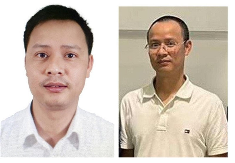 Đối tượng Đỗ Văn Sơn tại thời điểm bị khởi tố (trái) và khi đầu thú tại Cơ quan Cảnh sát điều tra Bộ Công an (phải).