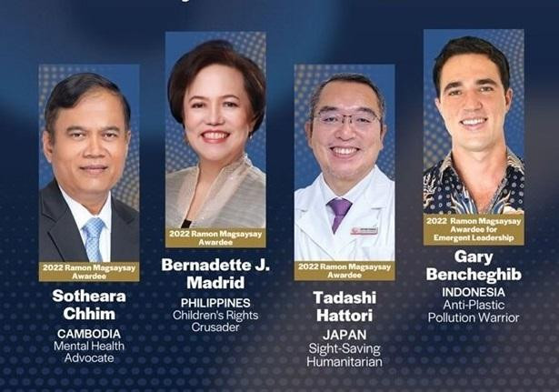 Các chủ nhân của giải thưởng Ramon Magsaysay năm nay. (Nguồn: news.abs-cbn.com)