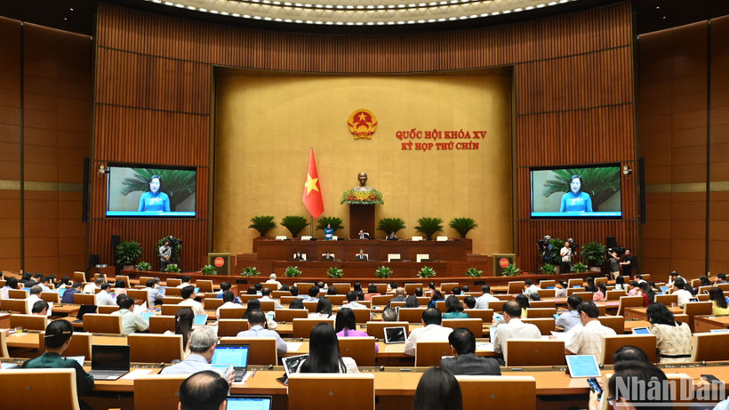 Kỳ họp thứ 9, Quốc hội khóa XV. (Ảnh: BÙI GIANG)