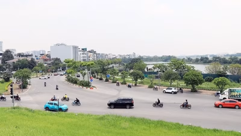 Dự kiến vị trí điểm kết nối cầu Trần Hưng Đạo khu vực giao cắt đường đê Long Biên-Xuân Quan-Cổ Linh.