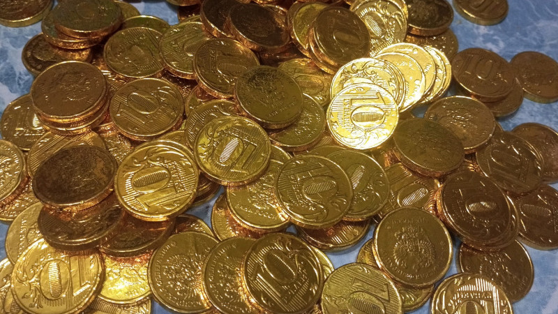 Đồng xu mệnh giá 10 rúp Nga. (Ảnh: Ngân hàng trung ương Nga)