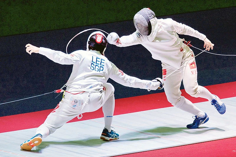 Đấu kiếm Việt Nam đang tập trung cao độ cho SEA Games 32 .Ảnh | Vũ Toàn