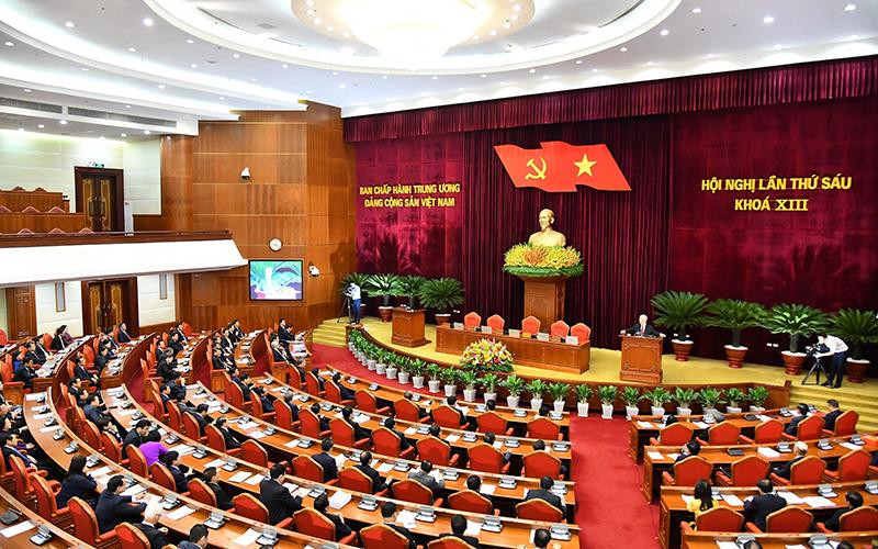 Quang cảnh Hội nghị Trung ương 6, khóa XIII. (Ảnh ĐĂNG KHOA)