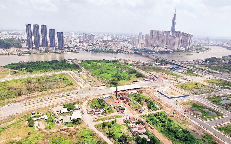 Một góc Khu đô thị mới Thủ Thiêm, thành phố Thủ Đức.