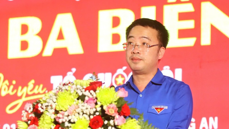 Bí thư Ban chấp hành Trung ương Đoàn Thanh niên Cộng sản Hồ Chí Minh, Chủ tịch Hội Liên hiệp Thanh niên Việt Nam Nguyễn Tường Lâm phát biểu