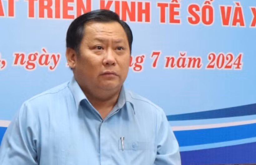 Lãnh đạo tỉnh Long An phát biểu tại buổi làm việc với đoàn công tác Bộ Thông tin và Truyền thông.