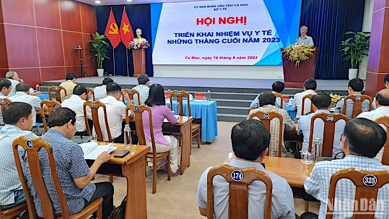Hội nghị triển khai nhiệm vụ y tế những tháng cuối năm 2023 tại Cà Mau.