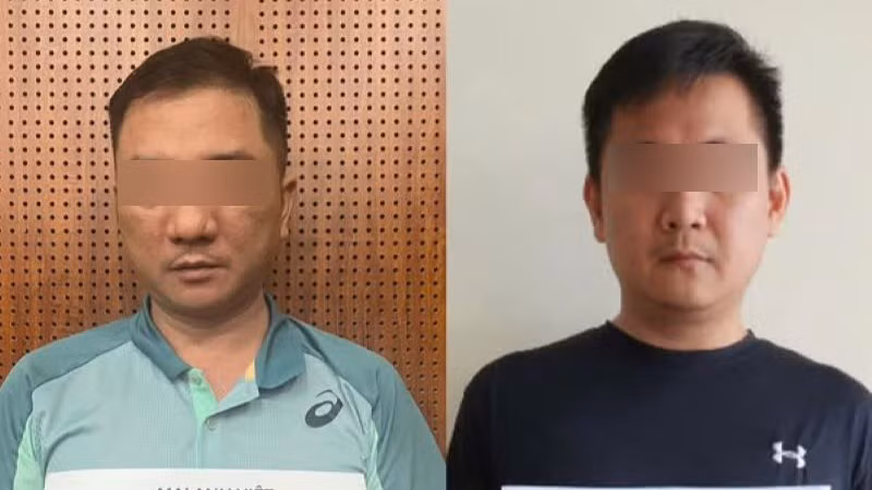 2 đối tượng Mai Anh Việt và Nguyễn Hữu Sơn.