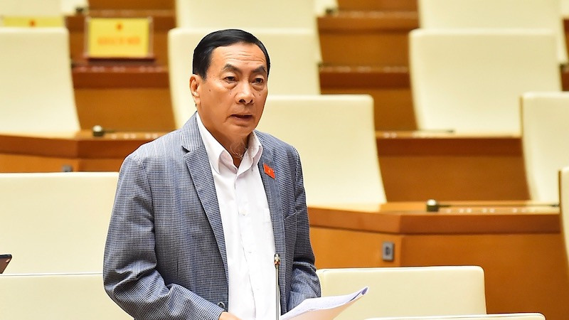 Đại biểu Phạm Văn Hòa (đoàn Đồng Tháp). (Ảnh: Thủy Nguyên)