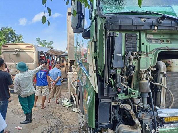 Hiện trường vụ tai nạn. (Ảnh: baonghean.vn)