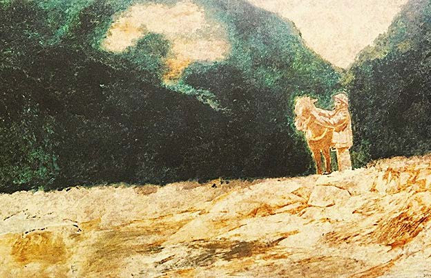 Bác Hồ ở chiến khu Việt Bắc (tranh sơn mài, Dương Bích Liên) - tác phẩm được công nhận Bảo vật quốc gia, trưng bày tại Bảo tàng Mỹ thuật Việt Nam.