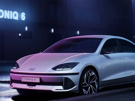 Mẫu xe sedan IONIQ 6 chạy hoàn toàn bằng điện. (Ảnh: Hyundai)