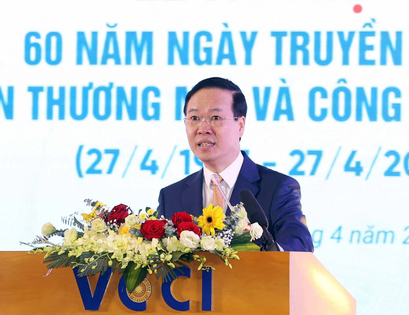 Chủ tịch nước Võ Văn Thưởng phát biểu tại buổi lễ. 