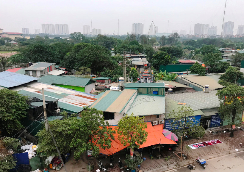 Đất nông nghiệp tại huyện Thanh Trì bị sử dụng sai mục đích. 