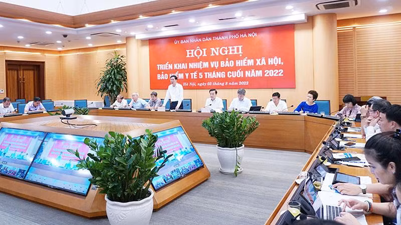 Thành phố Hà Nội tổ chức Hội nghị triển khai nhiệm vụ bảo hiểm xã hội, bảo hiểm y tế năm tháng cuối năm 2022.