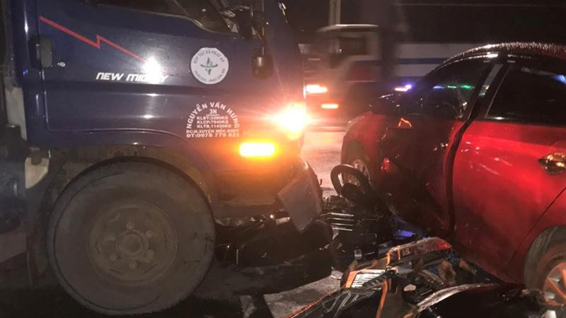 Hiện trường vụ tai nạn.