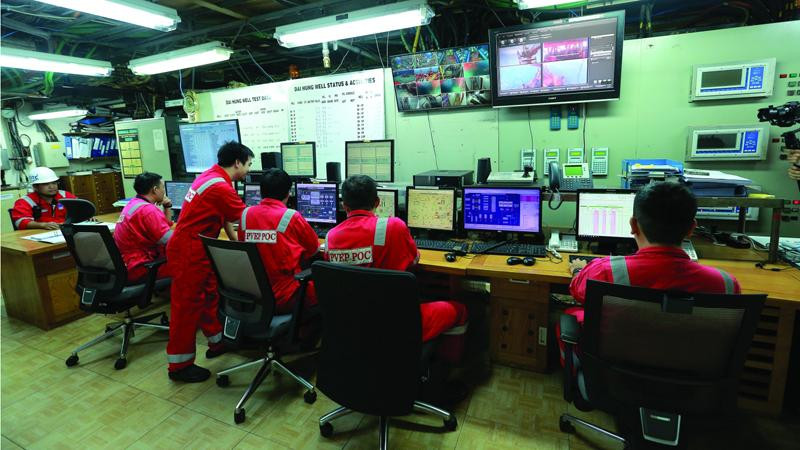 Phòng điều khiển trung tâm giàn Đại Hùng 01.