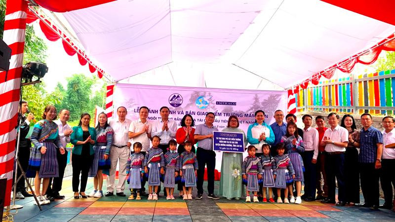 Khánh thành Trường mầm non Ngải Phóng Chồ, xã Cao Sơn, huyện vùng cao Mường Khương (Lào Cai).