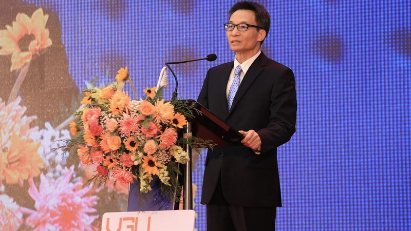 Phó Thủ tướng Chính phủ Vũ Đức Đam phát biểu ý kiến tại buổi lễ.