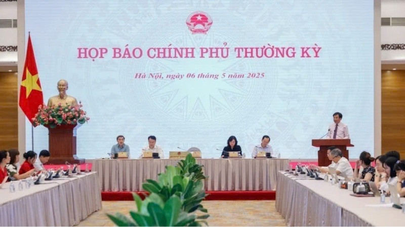 Quang cảnh cuộc họp báo Chính phủ thường kỳ. (Ảnh: VGP)