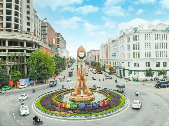 Một góc thành phố trẻ Từ Sơn. (Ảnh VIỆT KHOA) 