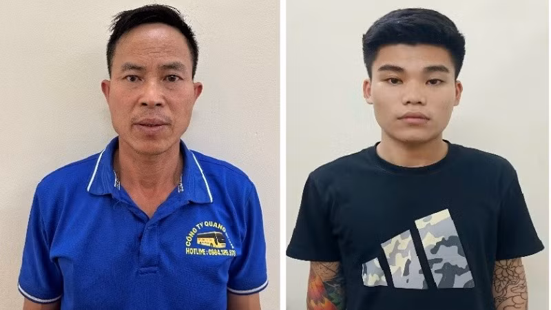 Hai nghi can Đào Văn Phụ và Nguyễn Hữu Khương.