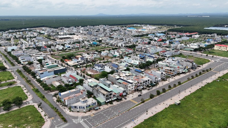 Một góc khu tái định cư Lộc An-Bình Sơn của Dự án sân bay Long Thành.