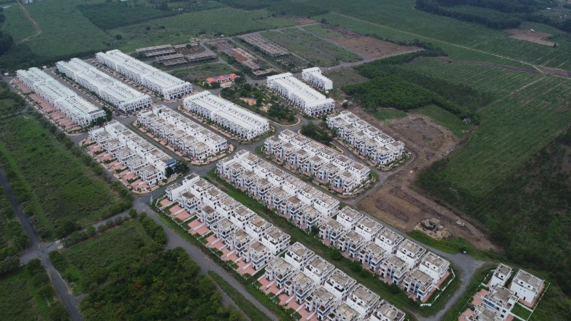 Một góc Dự án khu dân cư Tân Thịnh, nơi có hơn 680 căn biệt thự xây không phép.