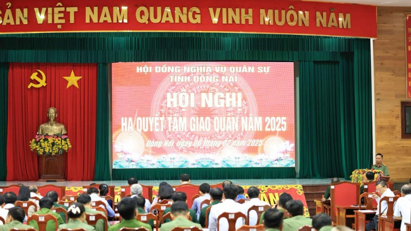 Quang cảnh hội nghị hạ quyết tâm giao quân năm 2025.