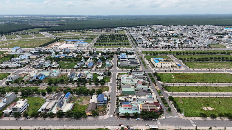Một góc khu tái định cư Lộc An-Bình Sơn.