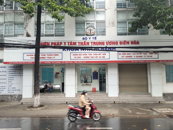 Trụ sở Viện Pháp y tâm thần Trung ương Biên Hòa tại phường Tân Phong, thành phố Biên Hòa, tỉnh Đồng Nai.