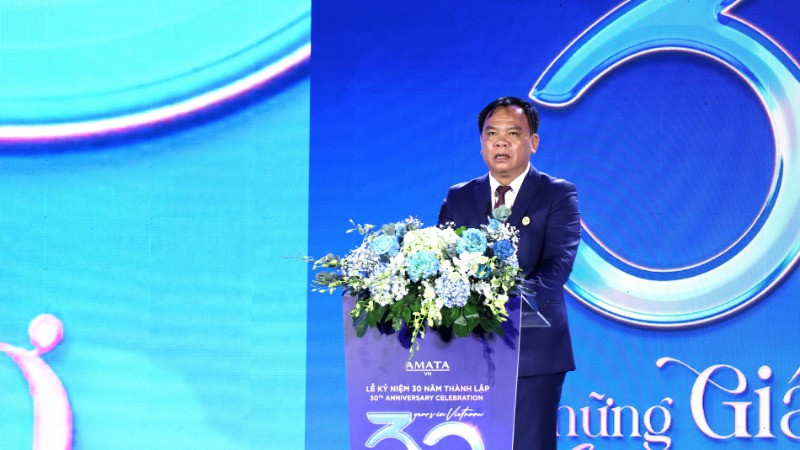 Chủ tịch Ủy ban nhân dân tỉnh Đồng Nai Võ Tấn Đức phát biểu tại sự kiện.