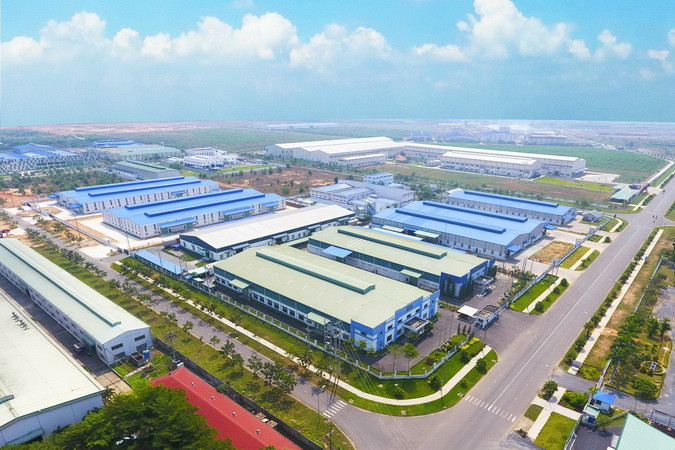 Một góc khu công nghiệp Giang Điền. Đây là một trong những khu công nghiệp nằm ở vị trí đắc địa hàng đầu tại Đồng Nai.