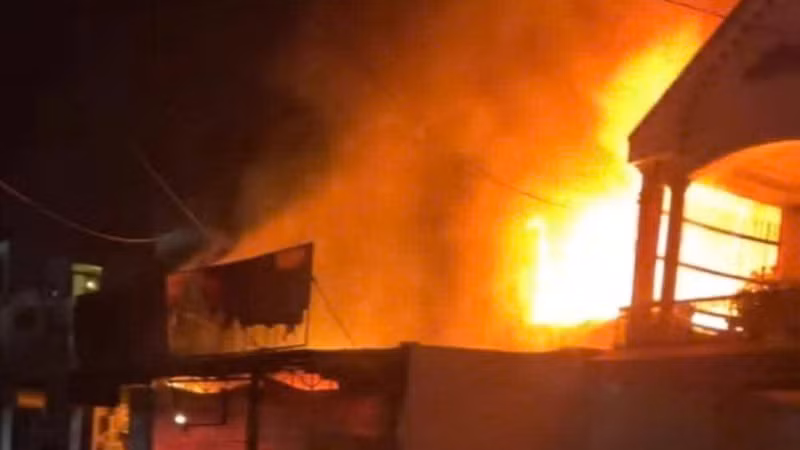 Hiện trường vụ cháy.