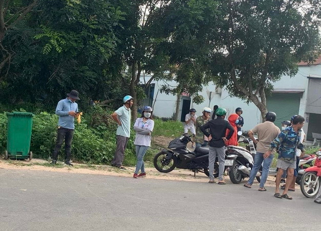 Hiện trường nơi phát hiện thi thể trẻ sơ sinh.