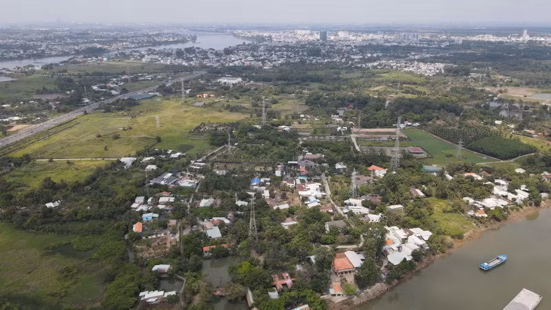 Cù lao Hiệp Hòa 4 mặt tiếp giáp sông Đồng Nai.