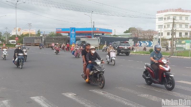 Nút giao thông giữa Quốc lộ 25 với ĐH 22 thường xuyên xảy ra tai nạn giao thông.