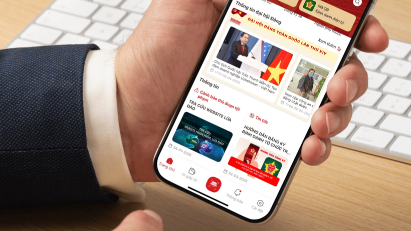 Tin tức của báo Nhân Dân trên ứng dụng VNeID.