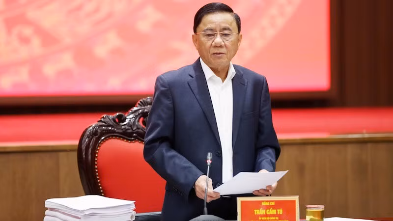 Thường trực Ban Bí thư Trần Cẩm Tú phát biểu kết luận hội nghị.