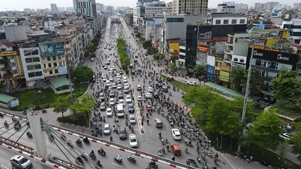 Đường Vành đai 2 đoạn nút giao Ngã Tư Sở