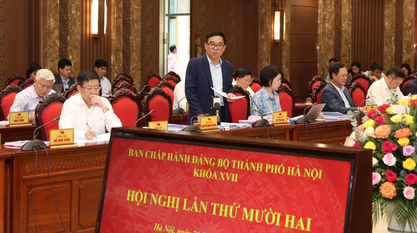 Các đại biểu thảo luận tại hội nghị ngày 26/4. (Ảnh: Duy Linh)