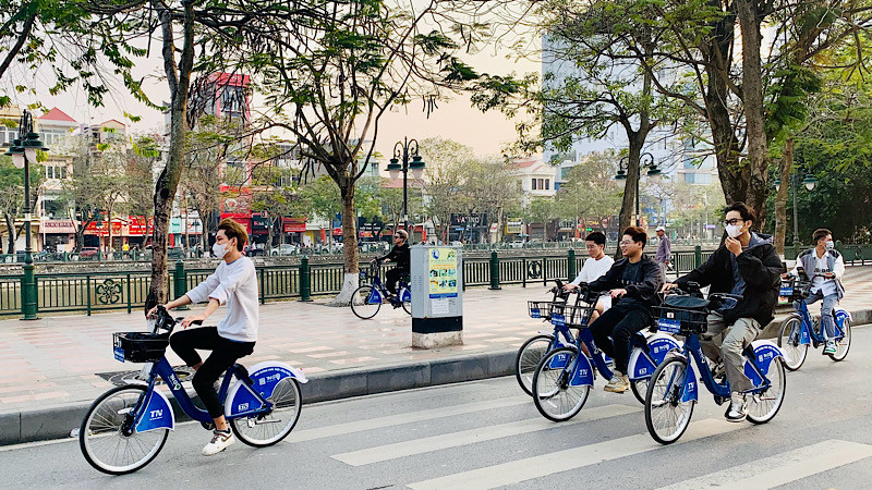Dịch vụ xe đạp công cộng TNGo được người dân và du khách, nhất là giới trẻ trên địa bàn thành phố Hải Phòng hưởng ứng.