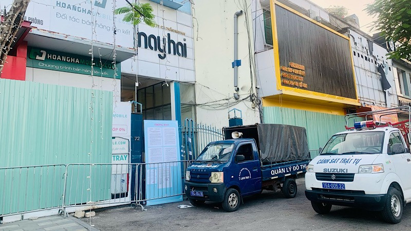 Cuộc cưỡng chế thực hiện quyết định thu hồi đất tại Công ty cổ phần May Hai diễn ra nhanh, gọn, an toàn.