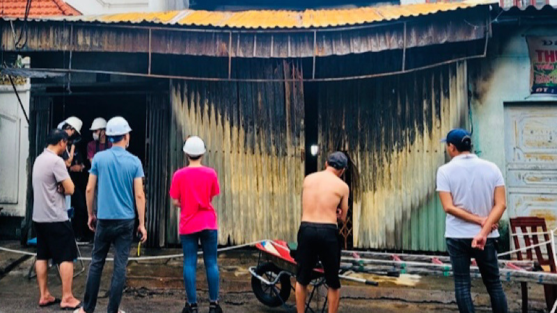Hiện trường vụ cháy.