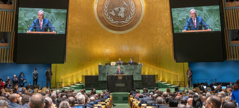Phiên hop cấp cao Đại hội đồng Liên hợp quốc khóa 78 khai mạc sáng 19/9 (giờ địa phương) tại Mỹ. Ảnh: UN.