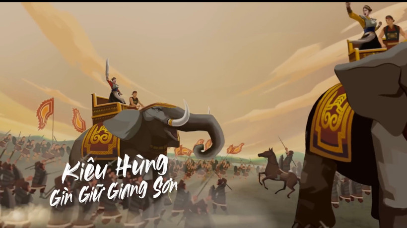 Hình ảnh trích từ clip quảng cáo "Kiêu hùng tiếp bước", Công ty Acecook Việt Nam.