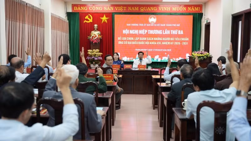 Huế có 14 người ứng cử Đại biểu Quốc hội, 90 người ứng cử Hội đồng nhân dân.